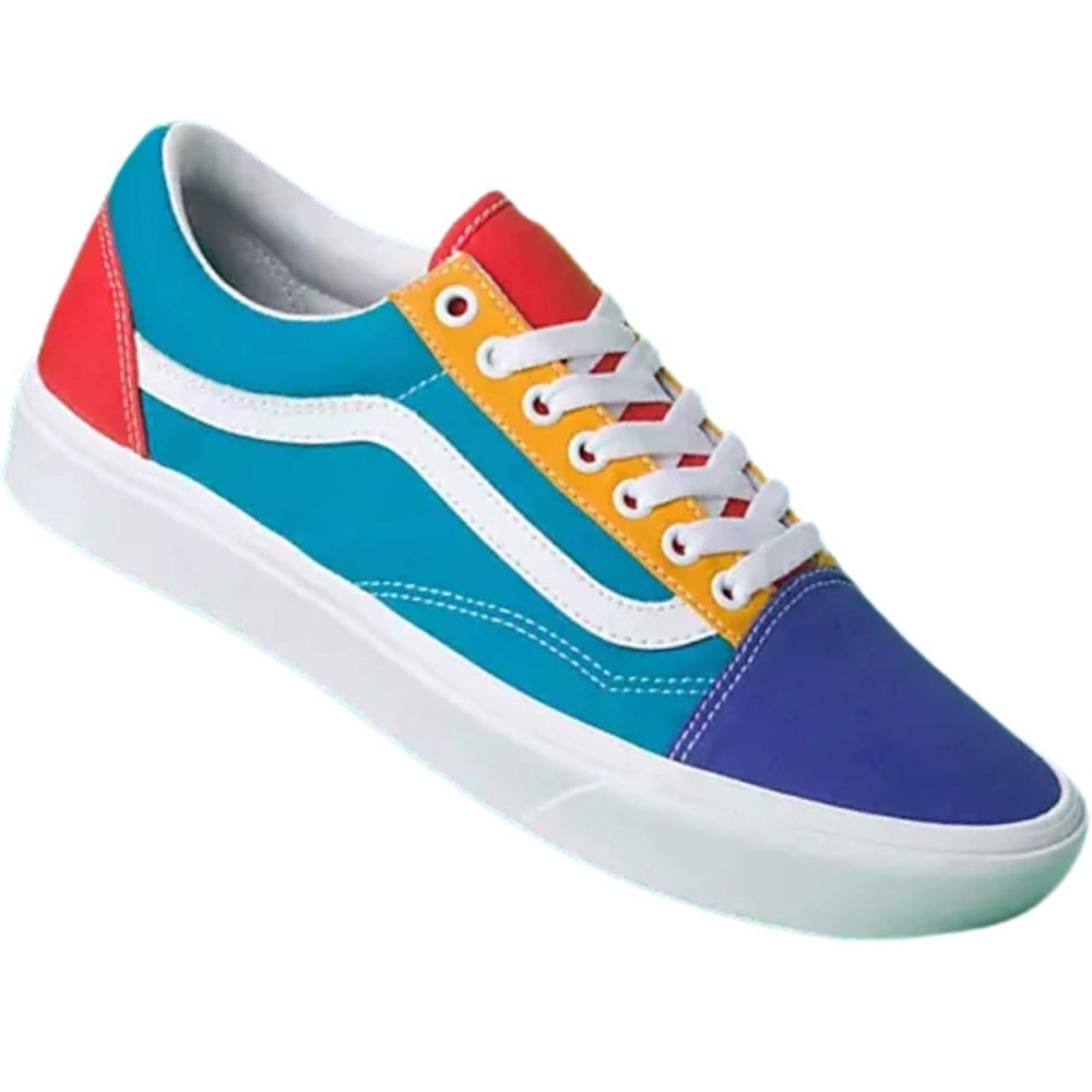 Vans Old Skool Multicolor Sneakers – Red/Blue/Purple/Yellow